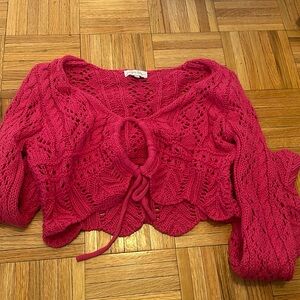 Juniper Blu beach crochet cover up top